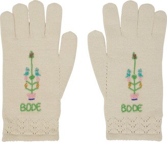 Off-White Beaded Gloves