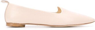 Almond-Toe Flat Pumps