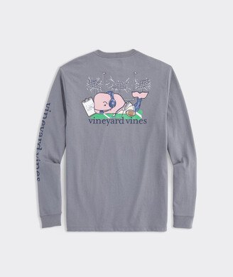 Football Coach Character Whale Long-Sleeve Pocket Tee