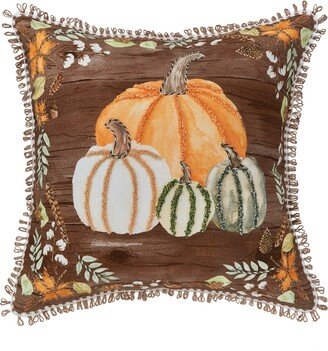 18 x 18 Autumn Pumpkins Pillow