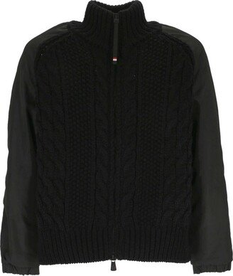 Panelled Zipped Cardigan