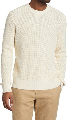 ICONS Dexter Waffle Knit Crewneck Cotton Sweater