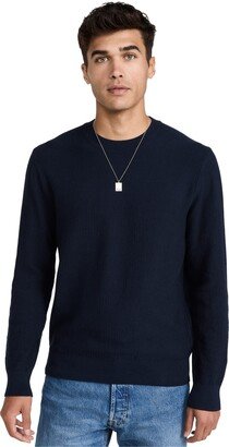 Men's Long Sleeve Texture Crew Sweater