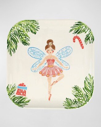 Nutcrackers Sugar Plum Fairy Square Platter