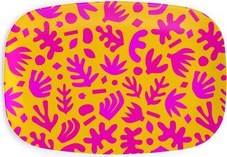 Serving Platters: Matisse Paper Cuts - Neon Serving Platter, Pink