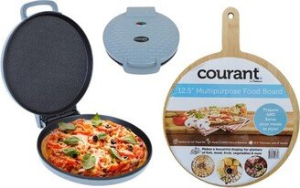 12 Inch Tile Electronic Pizza Maker, Griddle and Oven with Food Board Included