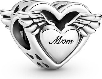 Sterling Silver Angel Wings Mom Charm