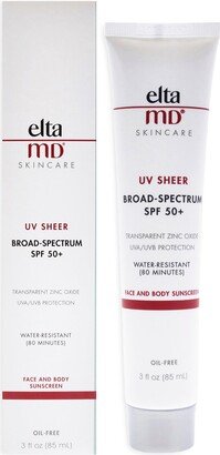 UV Sheer SPF 50 by EltaMD for Unisex - 3 oz Sunscreen