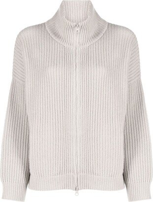 Mella ribbed-knit cashmere cardigan