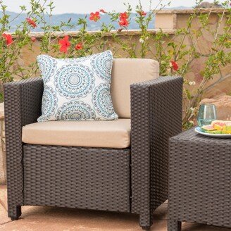 Puerta Outdoor Wicker Club Chair with Cushions-AA