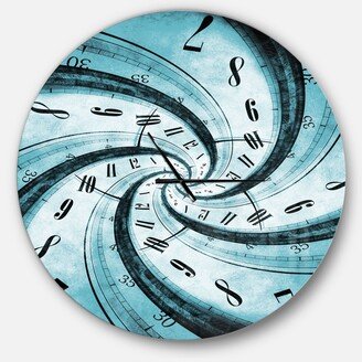 Designart Oversized Contemporary Round Metal Wall Clock - 36 x 36