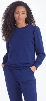The Softest French Terry Puff Sleeve Pullover - Baltic