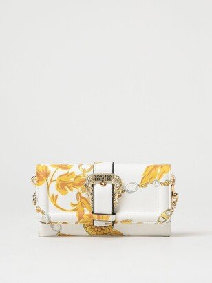 Baroque wallet bag in printed saffiano synthetic leather