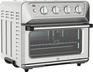 HOMCOM Air Fryer Toaster Oven, 21QT 7-In-1 Convection Oven Countertop, Warm, Broil, Toast, Bake and Air Fry, 4 Accessories Included, 1800W