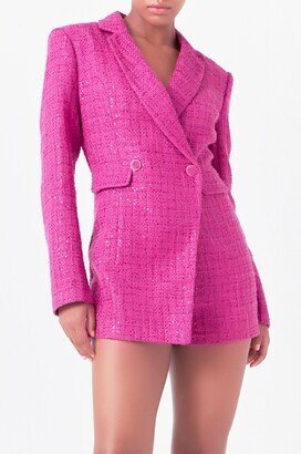 Women's Tweed Blazer Romper