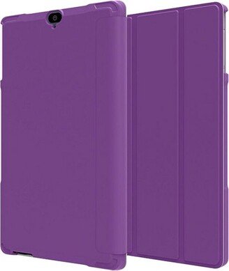 Verizon Folio Case & Tempered Glass Bundle for Ellipsis 8 HD - Purple