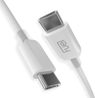 FUEL USB-C to USB-C Braided Charging Cable 6.5 feet - Frosted White