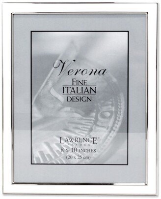 Silver Plated Metal with White Enamel Picture Frame - 8 x 10