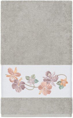 Light Grey Caroline Embellished Bath Towel