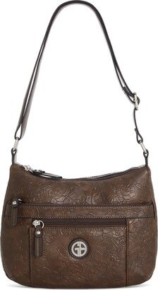 Faux Leather Tooling Hobo, Created for Macy's