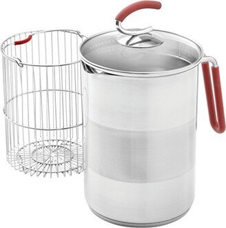 4th Burner Pot with Glass Lid and Steam basket, 12 cup 4200