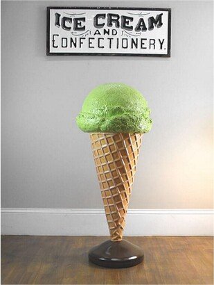 Lime Sherbet Ice Cream Cone Shop Display 3 Standing Sign