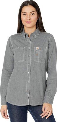 Flame-Resistant Force Relaxed Fit Long Sleeve Shirt (Gray) Women's Clothing