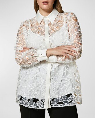 Plus Size Bebita Embroidered Button-Down Shirt