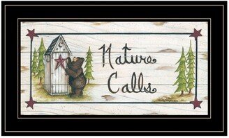 Nature Calls by Mary Ann June, Ready to hang Framed Print, Black Frame, 21