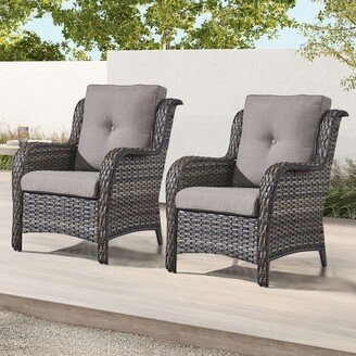 Gymojoy Outdoor Furniture Set Patio Wicker Chairs Set of 2