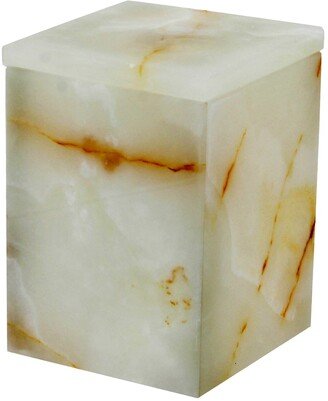 Marble Crafter Myrtus Collection Light Green Onyx Square Canister