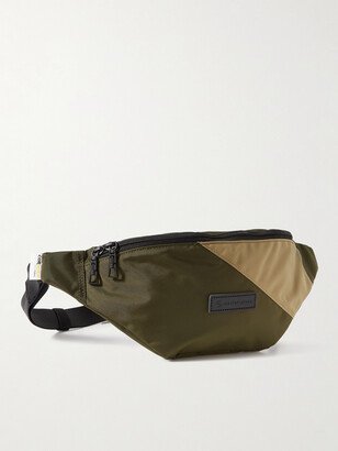 Slant Leather-Trimmed Recycled CORDURA® ECO Belt Bag