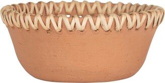 Terracotta & Cane Weave Bowl