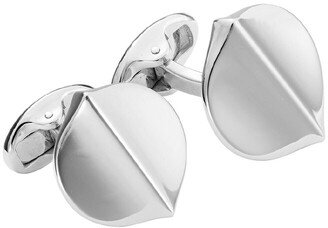 Non Branded Silver Pointed Circle Cufflinks