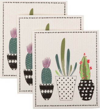 Succulents Swedish Dishcloths Set of 3