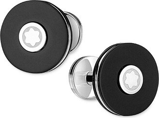 Men's Pix Stainless Steel & Black Resin Cuff Links