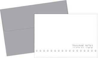 Great Papers! Silver Thank You Cards - 24ct