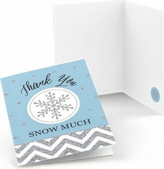 Big Dot of Happiness Winter Wonderland - Snowflake Holiday Party and Winter Wedding Thank You Cards (8 Count)