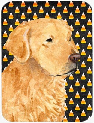 SS4269LCB Golden Retriever Candy Corn Halloween Portrait Glass Cutting Board