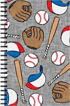 Notebooks: Baseball Bats Mits And Balls Notebook, 5X8, Multicolor