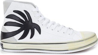 Palm Tree Print High-Top Sneakers