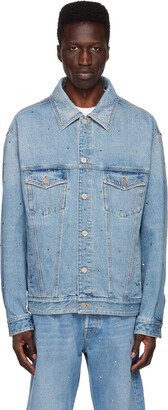 Blue Rockstud Denim Jacket