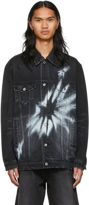 Black Graphic Denim Jacket