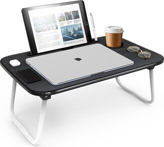 Nestl Adjustable Laptop Bed Tray Table - Portable Lap Desk with Foldable Legs - Space Saving Lapdesk