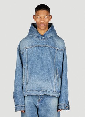 Hooded Denim Jacket - Man Jackets Blue 2