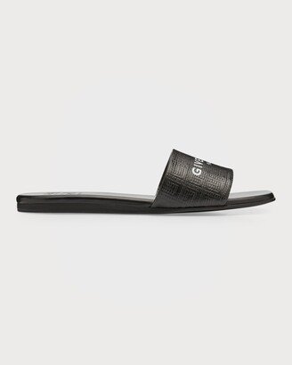 4G Monogram Flat Slide Sandals