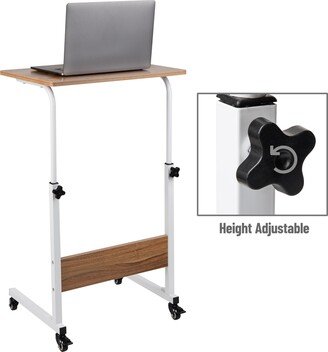 Woodland Collection, Mobile Sit/Stand Laptop Desk, Adjustable, Lockable Casters