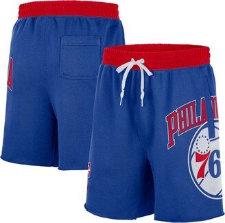 Men's Royal Philadelphia 76Ers 75Th Anniversary Courtside Fleece Shorts