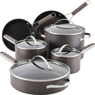 Professional Hard Anodized 10pc Set Charcoal