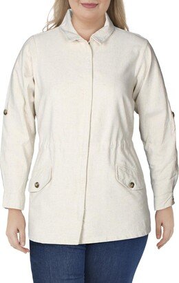 Plus Womens Roll Tab Cargo Jacket